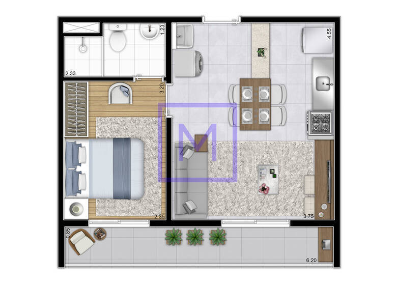 Apartamento à venda com 2 quartos, 29m² - Foto 24