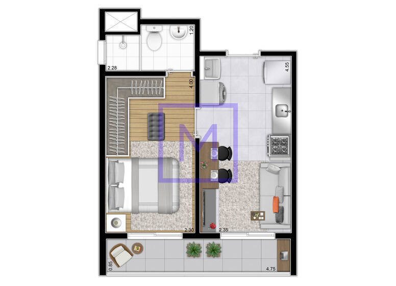 Apartamento à venda com 2 quartos, 29m² - Foto 22