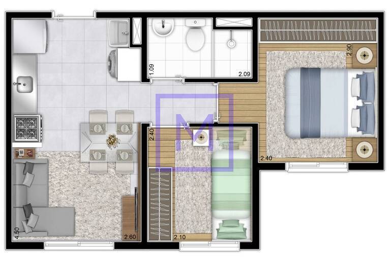 Apartamento à venda com 2 quartos, 33m² - Foto 27